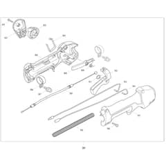 Makita EM4350RH - Petrol Backpack Brushcutter - Power Tool 03 Diagram