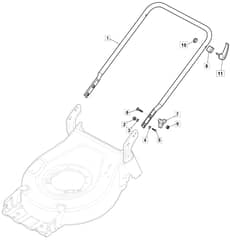 EMPRESS 41 Li - 2021 - 2L0432803/M21 - Mountfield Rotary Mower Lower Handle Diagram