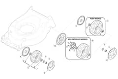 EMPRESS 46 Li - 2021-2022 - 2L0486803/M21 - Mountfield Rotary Mower Wheel Diagram