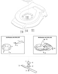 EMPRESS 46 Roller Li Kit - 2022 - 299489073/M22 - Mountfield Rotary Mower Blade Diagram