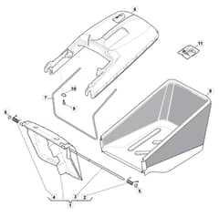 EMPRESS 46 Roller Li Kit - 2022 - 299489073/M22 - Mountfield Rotary Mower Grass Bag Diagram