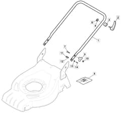 EMPRESS 46 Roller Li Kit - 2022 - 299489073/M22 - Mountfield Rotary Mower Lower Handle Diagram