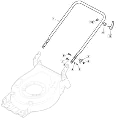 EMPRESS 51 Li - 2021 - 2L0536803/M21 - Mountfield Rotary Mower Lower Handle Diagram