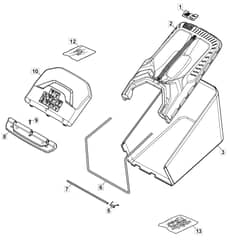 EMPRESS 51 Li Kit - 2022 - 2L0536803/M22 - Mountfield Rotary Mower Grass Bag Diagram