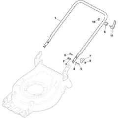 EMPRESS 51 Li Kit - 2022 - 2L0536803/M22 - Mountfield Rotary Mower Handle, Lower Part Diagram