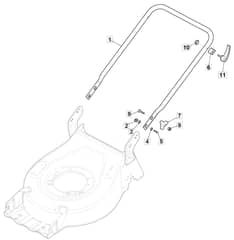 EMPRESS 51 Li Kit - 2022 - 2L0536803/M22 - Mountfield Rotary Mower Lower Handle Diagram