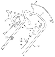 EMPRESS 51 Li Kit - 2022 - 2L0536803/M22 - Mountfield Rotary Mower Upper Handle Diagram