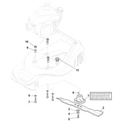 EP 414-G - 2012-2019 - 297411043/12 - Castel Garden Rotary Mower Blade Diagram