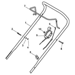 EP 414-G - 2011 - 297411046/DIA - Castel Garden Rotary Mower Handle Upper Part Diagram