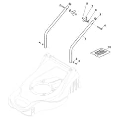 EP 414 TR - 2019 - 297412043/19 - Castel Garden Rotary Mower Handle Lower Part Diagram