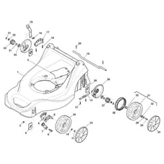 EP 414 TR-G - 2011-2013 - 297412046/11 - Castel Garden Rotary Mower Deck and Height Adjusting Diagram