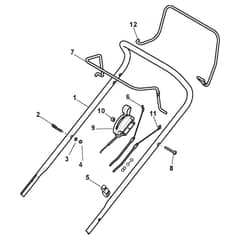 EP 414 TR-G - 2011-2013 - 297412046/11 - Castel Garden Rotary Mower Handle Upper Part Diagram