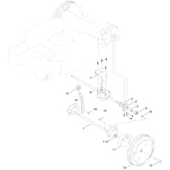 Toro eRecycler eS52VST 52cm - 21853 (415000000 - 999999999) Rear Wheel and Height-of-Cut