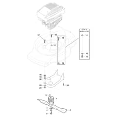 ES 414 TR-G - 2017 - 299364143/17 - Castel Garden Rotary Mower Blade Diagram