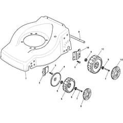 ES 460 - 2014-2019 - 299114663/14 - Castel Garden Rotary Mower Wheels and Hub Caps Diagram
