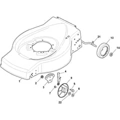 ES 460 TR - 2014-2019 - 299214663/14 - Castel Garden Rotary Mower Deck And Height Adjusting Diagram