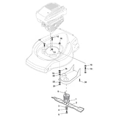ES 534 TR-G - 2015-2017 - 299265343/MER - Castel Garden Rotary Mower Blade Diagram