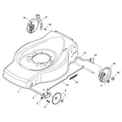 ESL 464 TR - 2013-2014 - 299274626/CPL - Castel Garden Rotary Mower Deck and Height Adjusting Diagram
