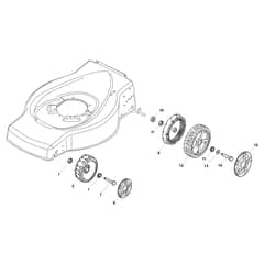 ESL 464 TR-B - 2013 - 299274623/NOM - Castel Garden Rotary Mower Wheels and Hub Caps Diagram