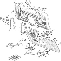 ESTATE 2084 - 2018 - 2T2000481/ST1 - Stiga Ride On Mower Frame - Rear Plate Diagram