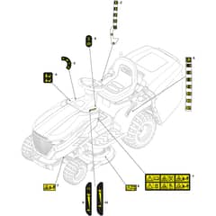 ESTATE 2084 - 2018 - 2T2000481/ST1 - Stiga Ride On Mower Labels Diagram