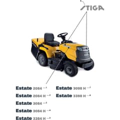 ESTATE 3098 H - 2016-2018 - 2T2620281/16 - Stiga Ride On Mower Labels. Diagram