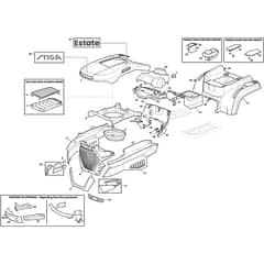 ESTATE 384 - 2023 - 2T2110281/ST2 - Stiga Ride On Mower Bodywork Diagram