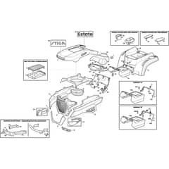 ESTATE 398 SE - 2024 - 2T2620481/STX - Stiga Ride On Mower Body Diagram
