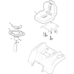 ESTATE 398 W SE - 2024-2025 - 2T2630481/STX - Stiga Ride On Mower Seat Diagram