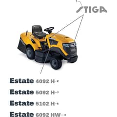 ESTATE 5092 H - 2018-2020 - 2T040281/ST1 - Stiga Ride On Mower Labels. Diagram