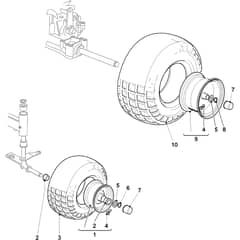 ESTATE 5092 H - 2018-2020 - 2T040281/ST1 - Stiga Ride On Mower Wheel Diagram