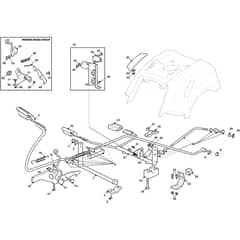 ESTATE 5102 HW - 2021-2022 - 2T1710381/ST1 - Stiga Ride On Mower Brake and Gearbox Controls Diagram