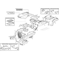 ESTATE 598 W - 2022-2025 - 2T2630481/ST2 - Stiga Ride On Mower Body Diagram