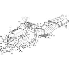 ESTATE 6102 HW - 2014-2017 - 2T0970281/14 - Stiga Ride On Mower Body Diagram