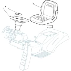 ESTATE 6102 HW - 2018-2020 - 2T0970281/ST1 - Stiga Ride On Mower Seat Diagram