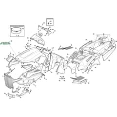ESTATE 7102 HWSY - 2018-2021 - 2T0980281/ST1 - Stiga Ride On Mower Body Diagram