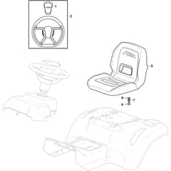 Estate 798e - 2022-2025 - 2T2800481/ST2 - Stiga Ride On Mower Seat Diagram