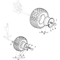 ESTATE 9102 W - 2024 - 2T0940681/ST1 - Stiga Ride On Mower Wheel Diagram