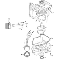 ESTATE 9102 W - 2023-2024 - 2T0985481/ST1P - Stiga Ride On Mower Crankcase Diagram