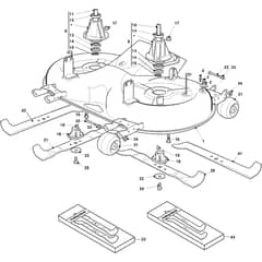 ESTATE Pro 9122 XWSY - 2020-2021 - 2T1535381/ST1 - Stiga Ride On Mower Cutting Plate Diagram