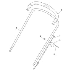 EU 474 - 2011-2012 - 292470023/CRO - Castel Garden Rotary Mower Handle Upper Part Diagram