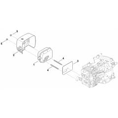 Stihl EVC 1000.0 (EVC1000-0001) - Muffler - Parts Diagram
