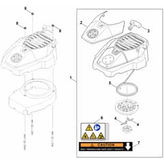 Stihl EVC 1000.0 (EVC1000-0001) - Starting System, Fan Housing - Parts Diagram
