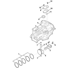 Stihl EVC 200.0 (EVC200-0001) - Crankcase, Piston, Connecting Rod - Parts Diagram