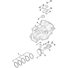 Stihl EVC 200.1 (EVC200-0002) - Crankcase, Piston, Connecting Rod - Parts Diagram