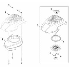 Stihl EVC 200.1 (EVC200-0002) - Starting System, Fan Housing - Parts Diagram