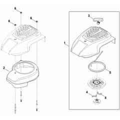 Stihl EVC 200.2 (EVC200-0003) - Starting System, Fan Housing - Parts Diagram