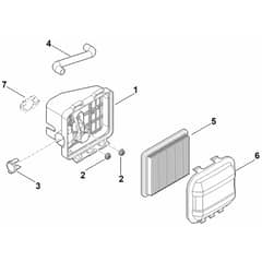 Stihl EVC 200.3 C (EVC200-0006) - Air Filter - Parts Diagram