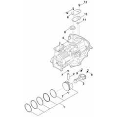 Stihl EVC 200.4 C (EVC200-0010) - Crankcase, Piston, Connecting Rod - Parts Diagram