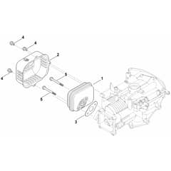 Stihl EVC 200.4 (EVC200-0009) - Muffler - Parts Diagram